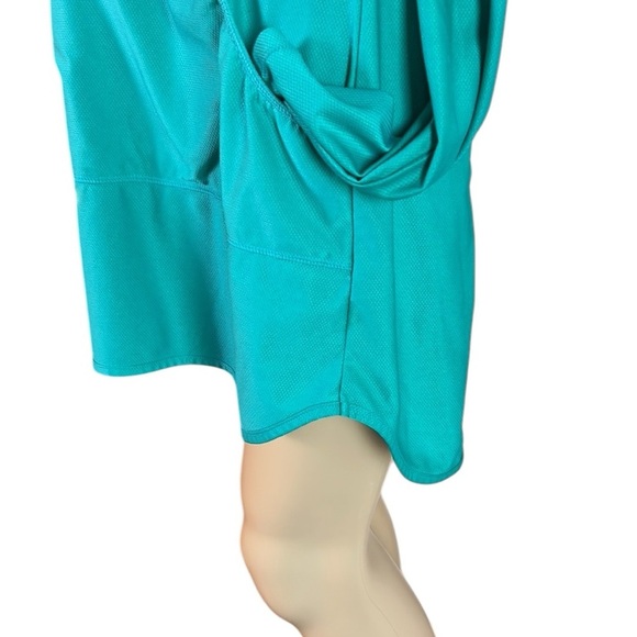 Athleta hoodie dress,  turquoise ,med ,lightweight ,athleisure - Picture 7 of 11